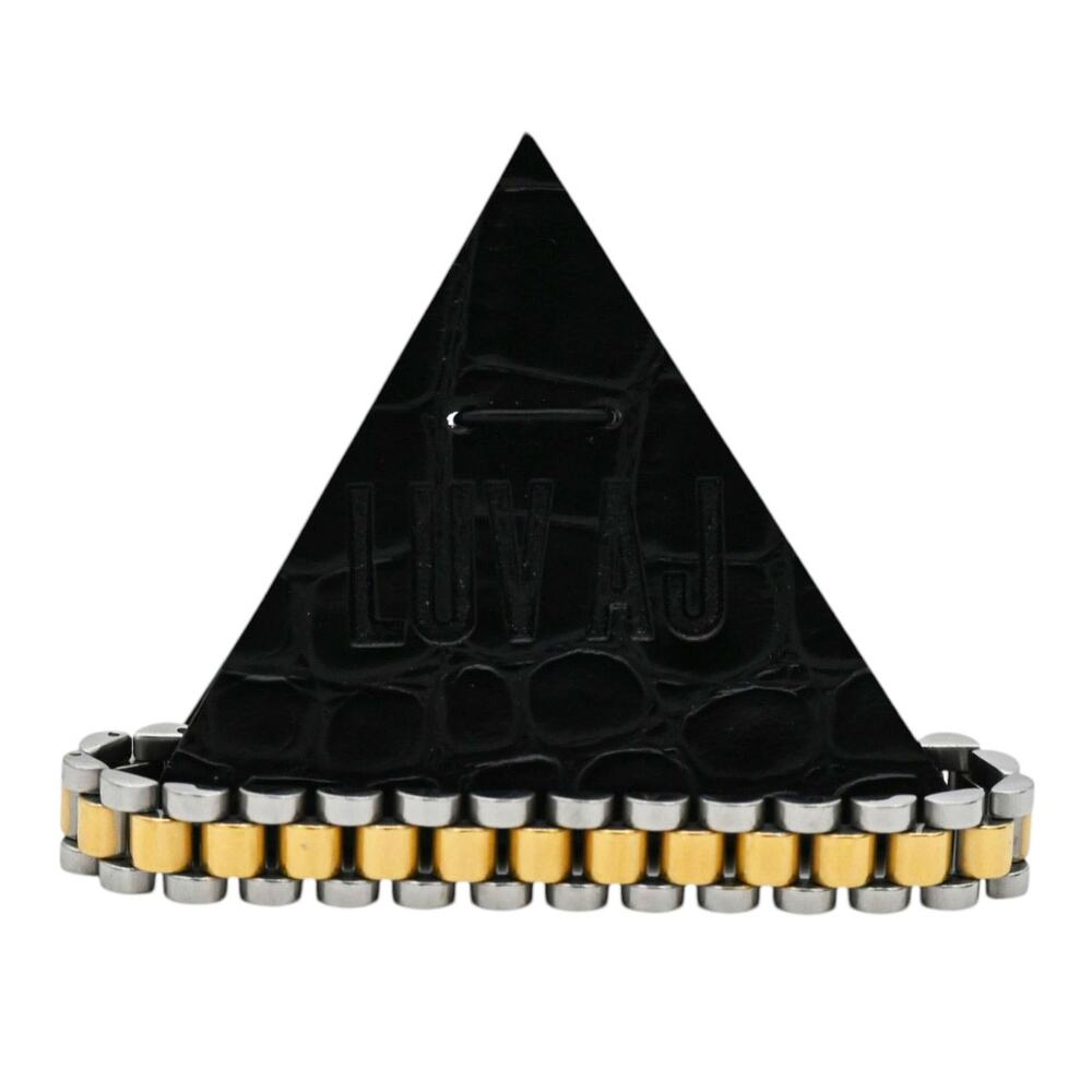 Luv AJ Two-Tone Timepiece Link Bracelet